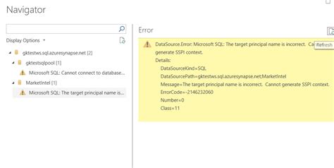 Many cases of this error have been found due to abnormal KDC operation or abnormal TGS service. . The target principal name is incorrect cannot generate sspi context net sqlclient data provider